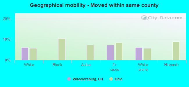 Geographical mobility -  Moved within same county