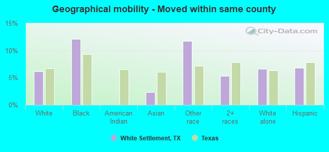 Geographical mobility -  Moved within same county