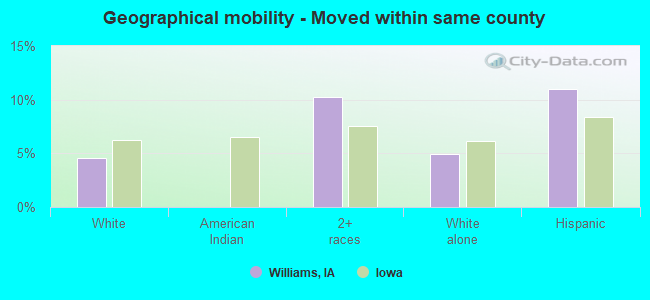 Geographical mobility -  Moved within same county