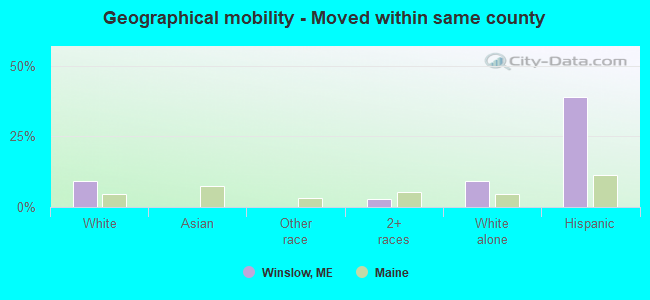 Geographical mobility -  Moved within same county