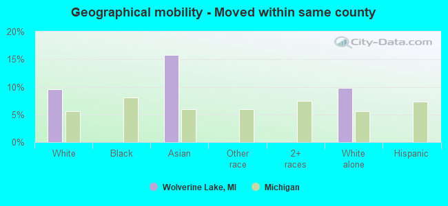 Geographical mobility -  Moved within same county