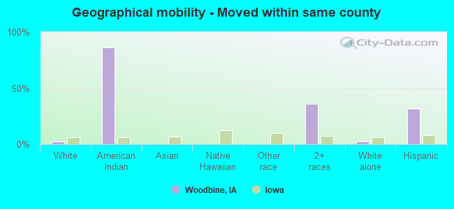 Geographical mobility -  Moved within same county