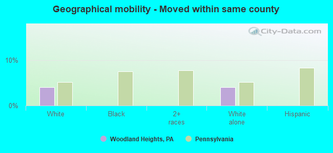 Geographical mobility -  Moved within same county