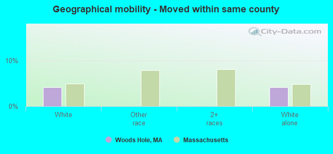 Geographical mobility -  Moved within same county