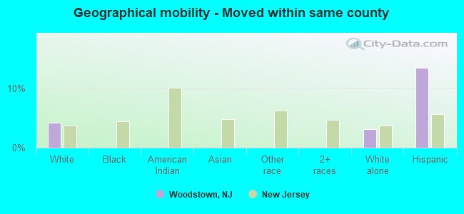 Geographical mobility -  Moved within same county