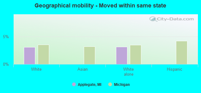 Geographical mobility -  Moved within same state