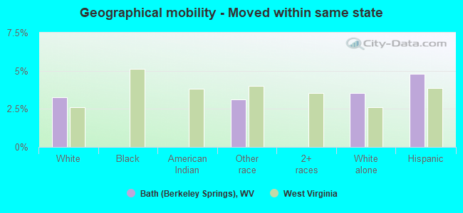 Geographical mobility -  Moved within same state