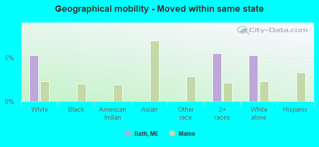 Geographical mobility -  Moved within same state