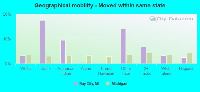 Geographical mobility -  Moved within same state