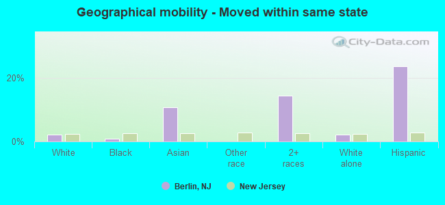 Geographical mobility -  Moved within same state