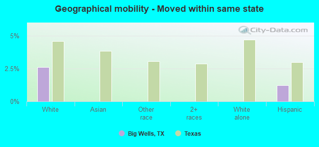 Geographical mobility -  Moved within same state