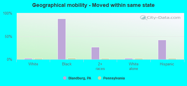 Geographical mobility -  Moved within same state