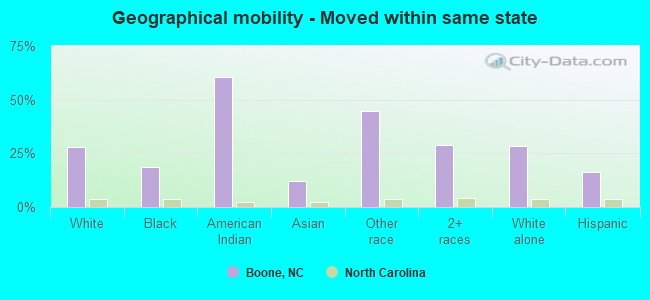 Geographical mobility -  Moved within same state