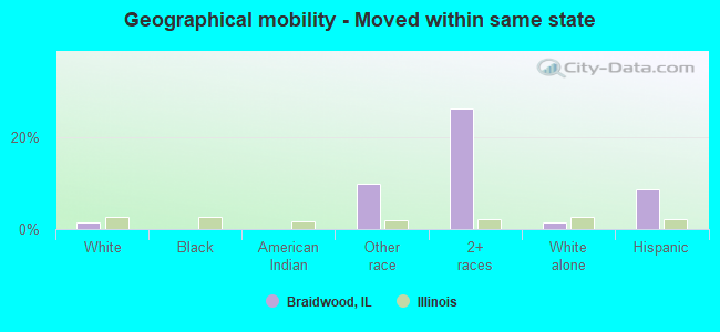 Geographical mobility -  Moved within same state