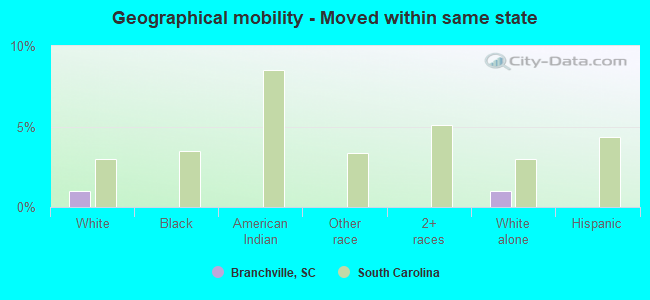 Geographical mobility -  Moved within same state