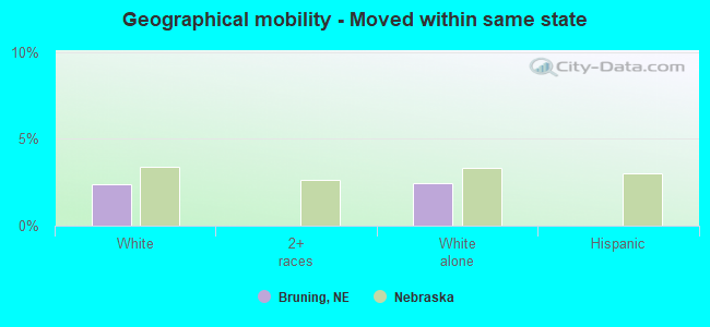 Geographical mobility -  Moved within same state