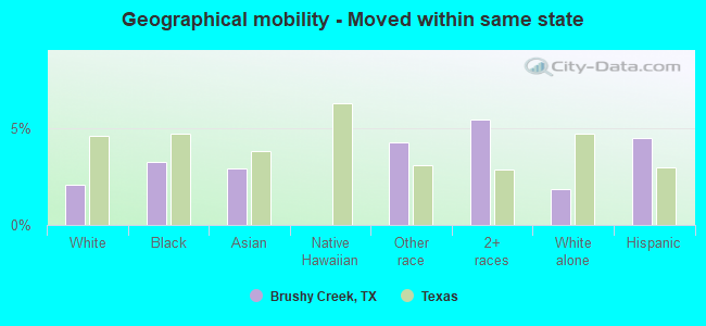 Geographical mobility -  Moved within same state