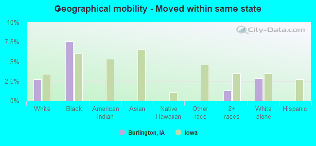 Geographical mobility -  Moved within same state