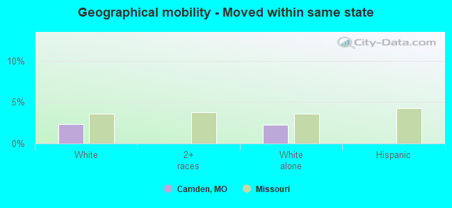 Geographical mobility -  Moved within same state