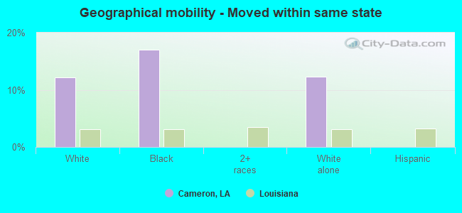 Geographical mobility -  Moved within same state