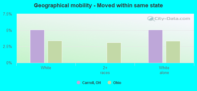 Geographical mobility -  Moved within same state