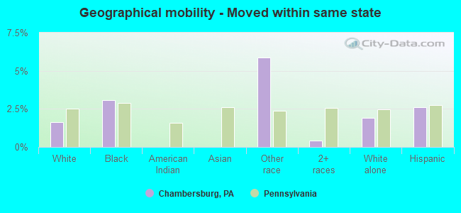 Geographical mobility -  Moved within same state