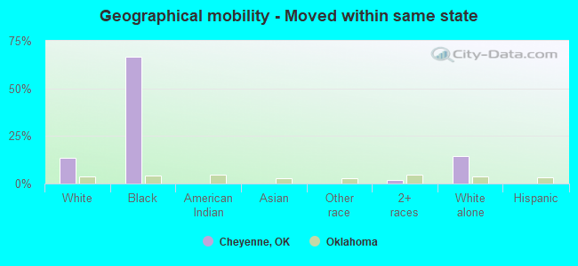 Geographical mobility -  Moved within same state