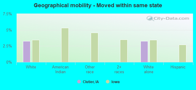 Geographical mobility -  Moved within same state