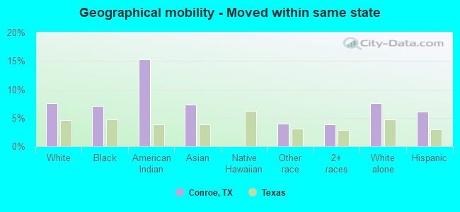 Geographical mobility -  Moved within same state