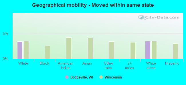 Geographical mobility -  Moved within same state