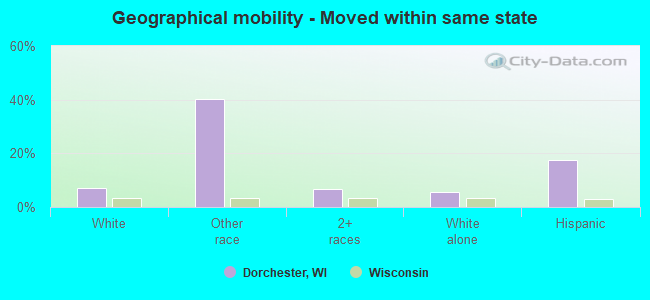 Geographical mobility -  Moved within same state