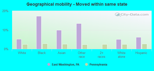 Geographical mobility -  Moved within same state