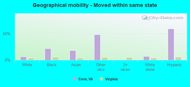 Geographical mobility -  Moved within same state