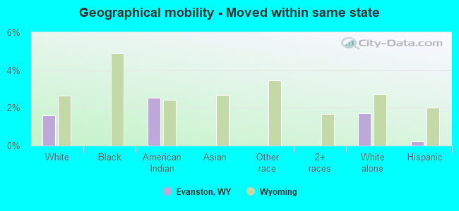 Geographical mobility -  Moved within same state