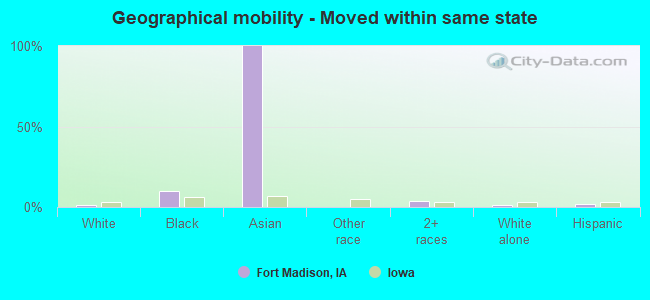 Geographical mobility -  Moved within same state