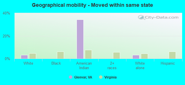 Geographical mobility -  Moved within same state