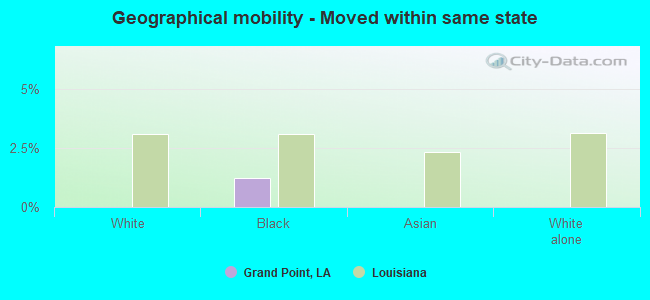 Geographical mobility -  Moved within same state