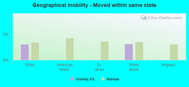 Geographical mobility -  Moved within same state