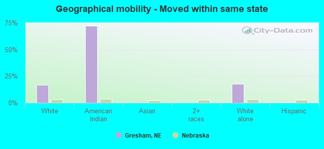 Geographical mobility -  Moved within same state