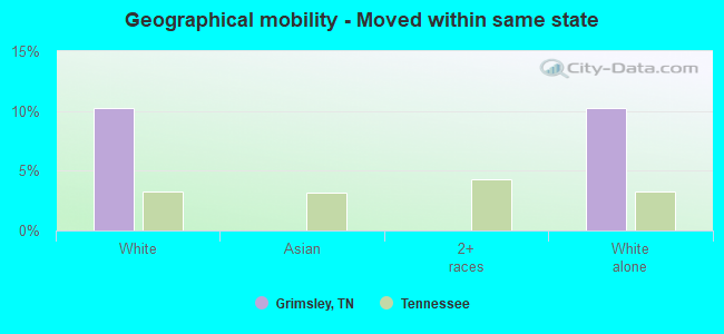 Geographical mobility -  Moved within same state