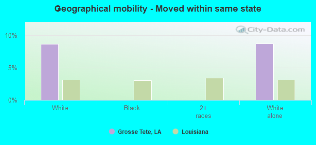 Geographical mobility -  Moved within same state