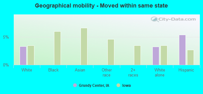 Geographical mobility -  Moved within same state