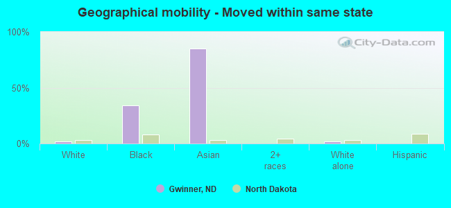 Geographical mobility -  Moved within same state