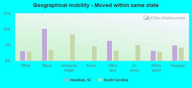 Geographical mobility -  Moved within same state