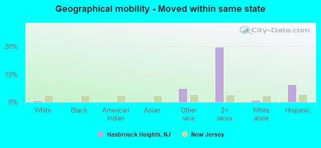 Geographical mobility -  Moved within same state