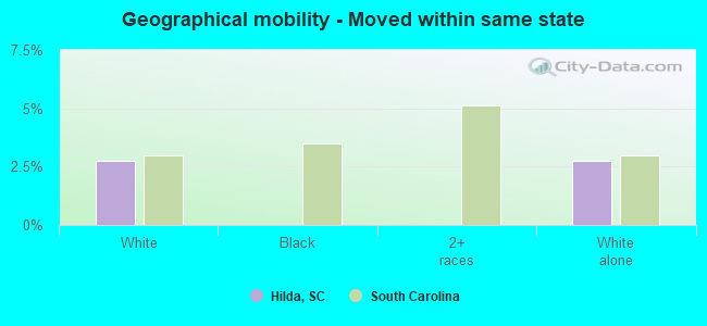 Geographical mobility -  Moved within same state