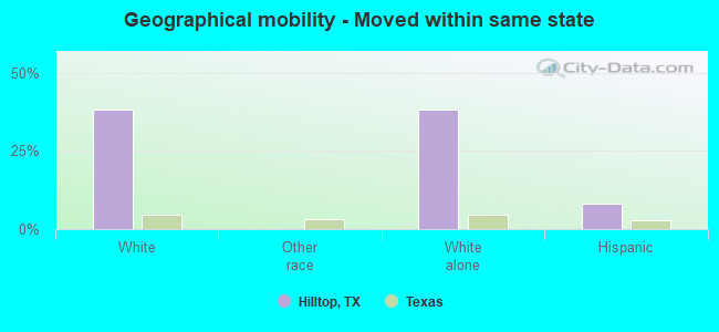 Geographical mobility -  Moved within same state