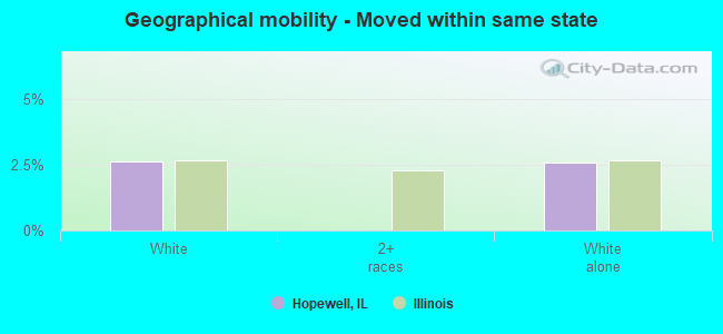 Geographical mobility -  Moved within same state