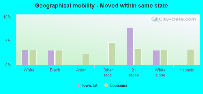 Geographical mobility -  Moved within same state