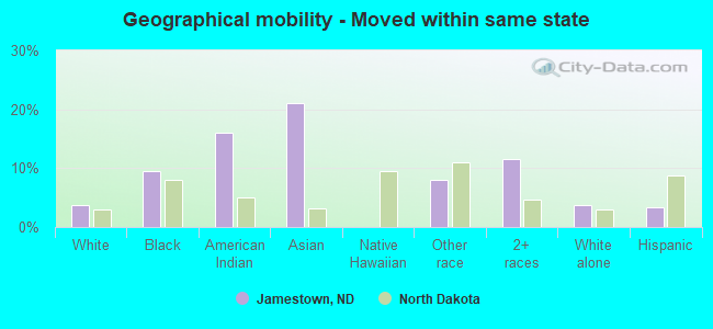 Geographical mobility -  Moved within same state